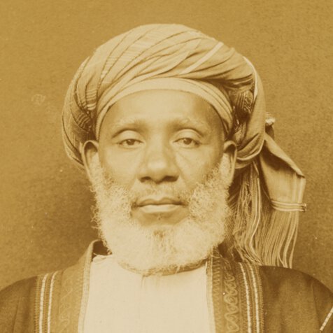 Head and shoulders portrait of Tippu Tip.