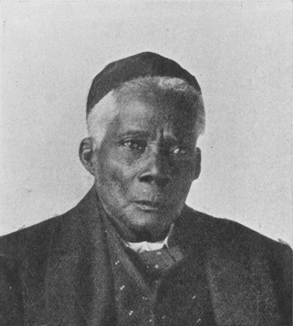 Head and shoulders portrait of Edward Wilmot Blyden, looking to this left.