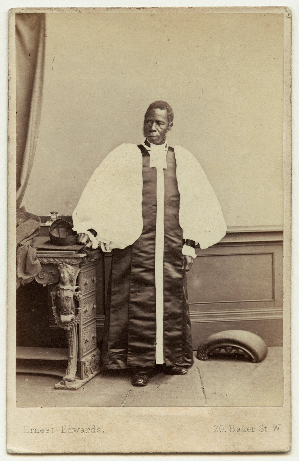 Samuel Ajayi Crowther in formal church attire, standing, facing slightly right.